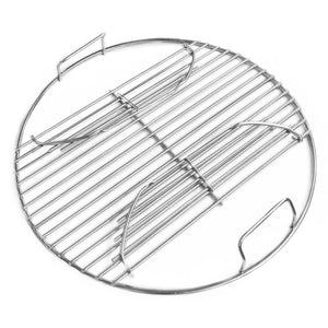 14 Inch 201 Stainless Steel Charcoal Grill Cooking Replacement Grate now with Hinges - Compatible with Weber 14" Smokey Joe
