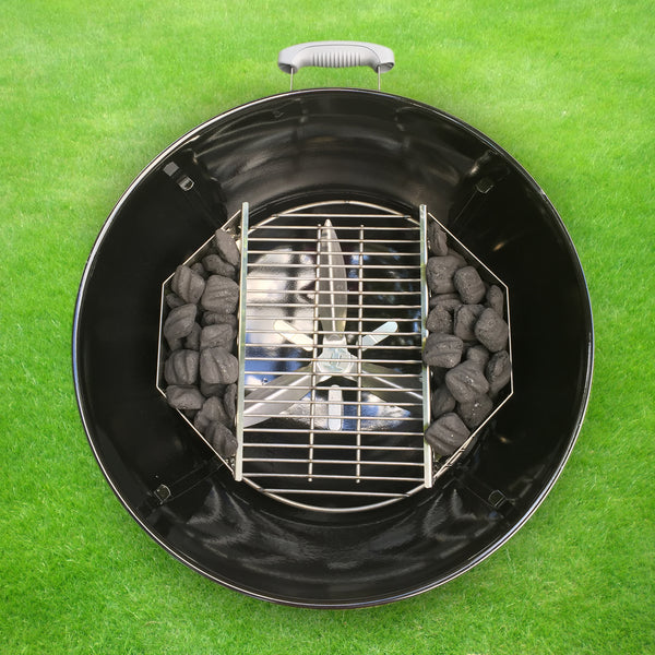 Stainless Steel Charcoal Basket- BBQ Grilling Accessories for Grills and 22” Kettles- Heavy Duty Char-Basket for Briquette, Wood Chips- Charcoal Grill Accessories (Set of 2)